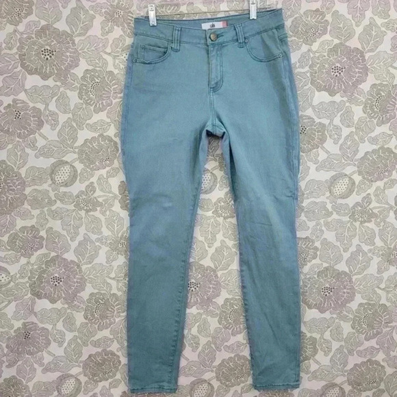 Cabi Womens Curvy Skinny Jeans Size 8 Teal Blue‎ Pants - Picture 1 of 6